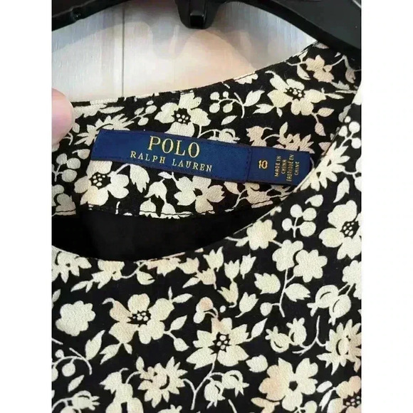 Polo Ralph Lauren Viscose Dress With Floral Pattern Short Sleeve Size 10 Flared - Picture 4 of 8
